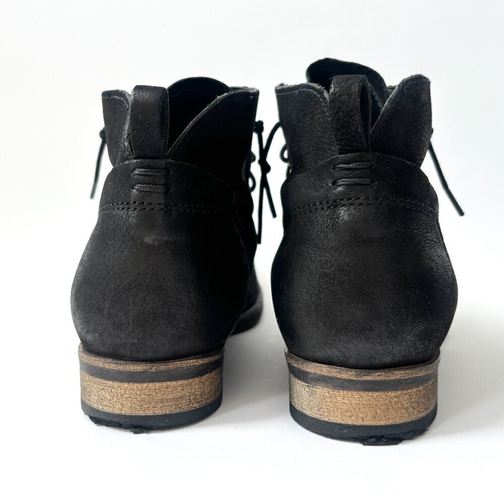 Black Diba Eli Genuine Black Suede Leather Combat Ankle Booties - sz 8 - Picture 10 of 15